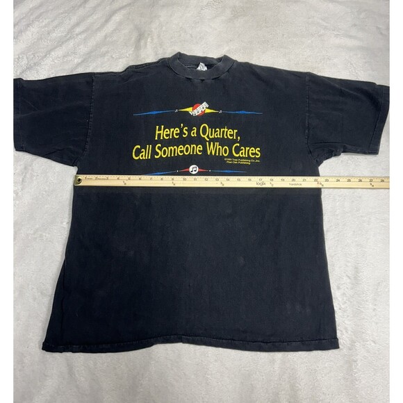Vtg Music Liners Tee Single Stitch 1991 Men’s XL Here’s A Quarter Call Someone - Picture 8 of 10